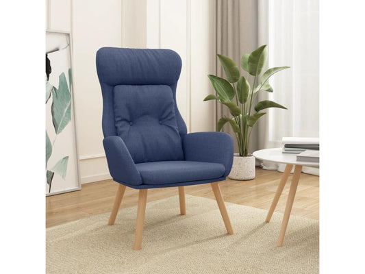 Blue Fabric Accent Chair