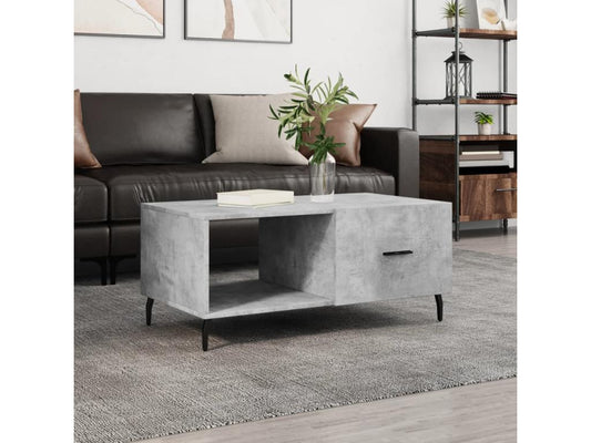 Gray Engineered Wood Coffee Table, 90 x 50 x 40 cm