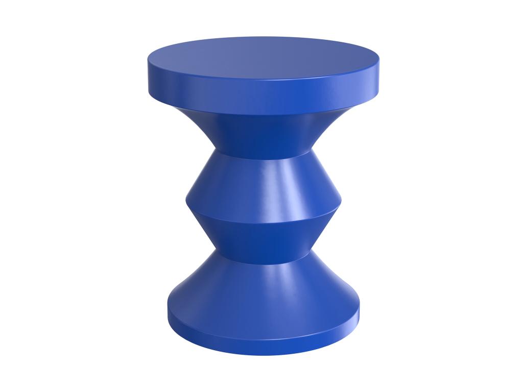 Blue Metal Side Table