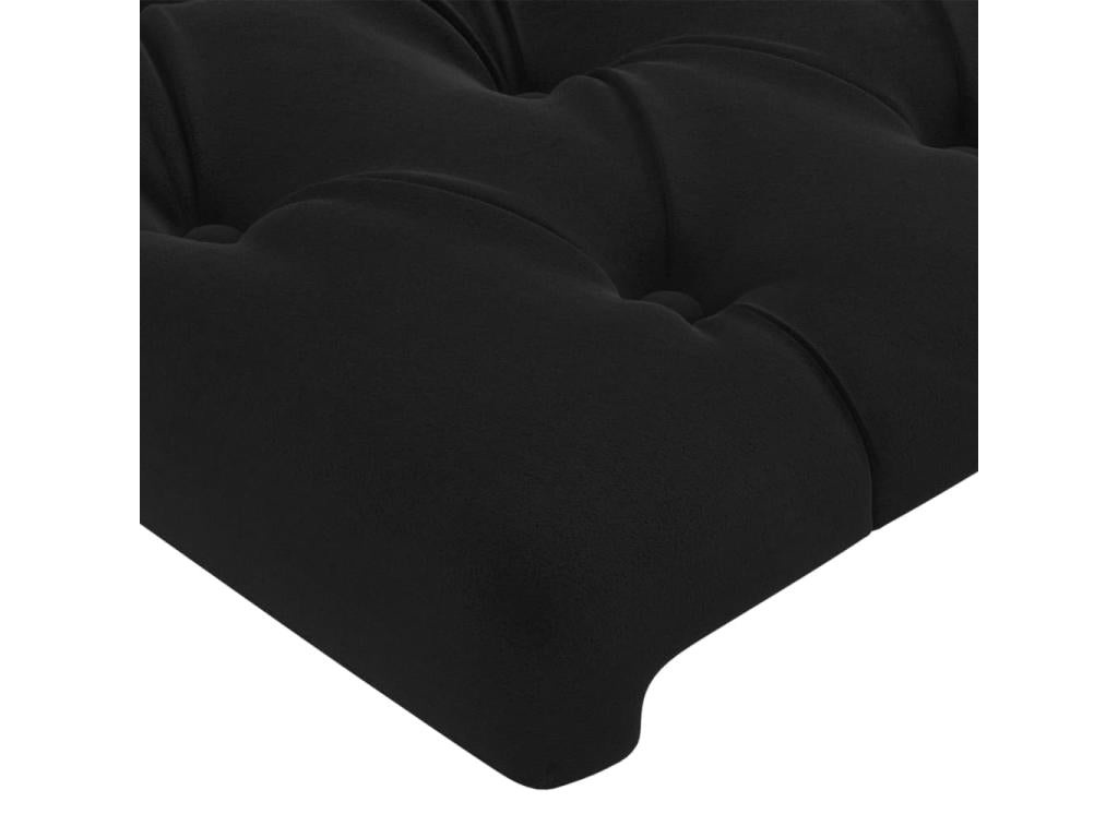 Black Velvet Bed Frame, 140 x 200 cm