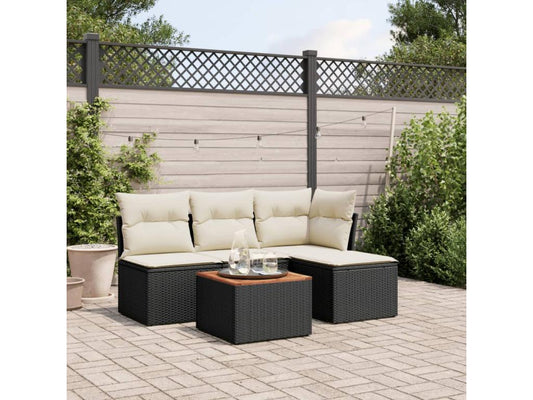 Black Woven Resin Wicker Outdoor Furniture Set - dlz1766461397020