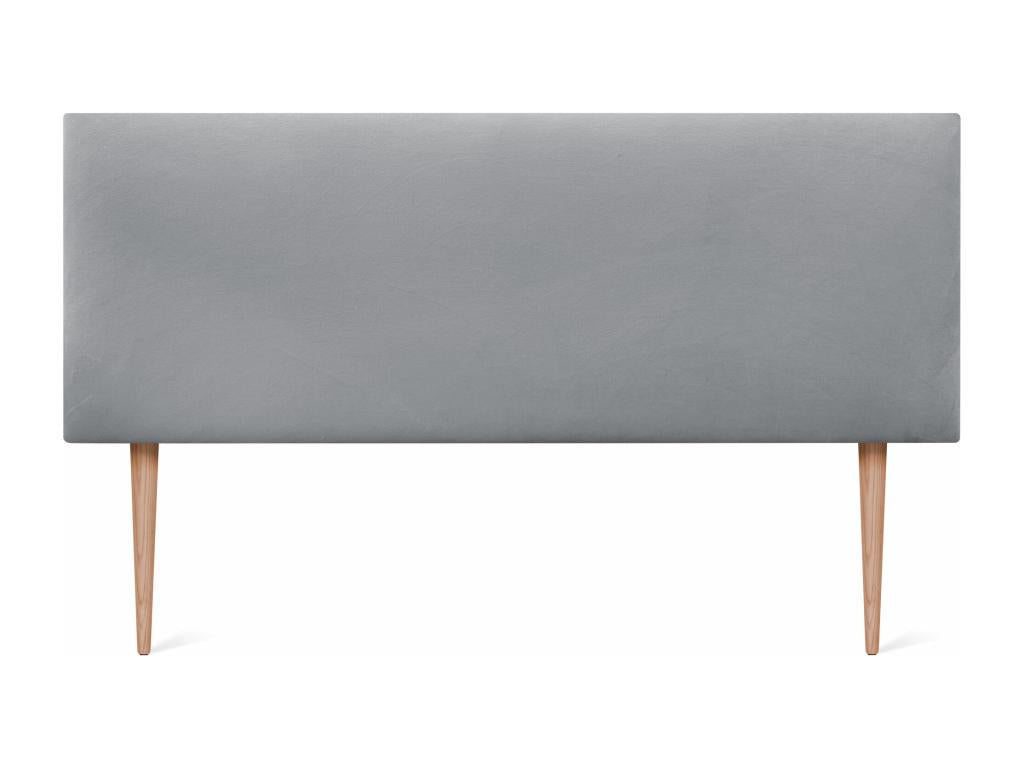 Gray Velvet Bed, 150 x 115 cm