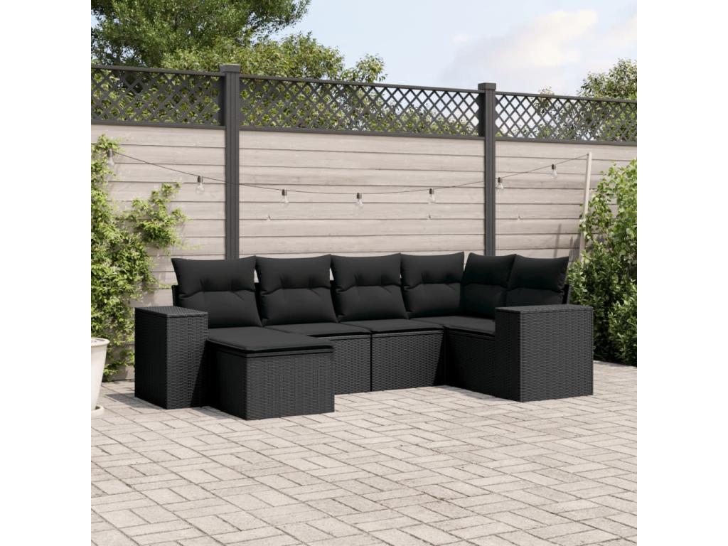 Black Woven Resin Wicker Outdoor Furniture Set - dlz1766461590709