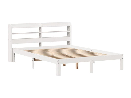 White Pine Wood Bed Frame, 140 x 190 cm