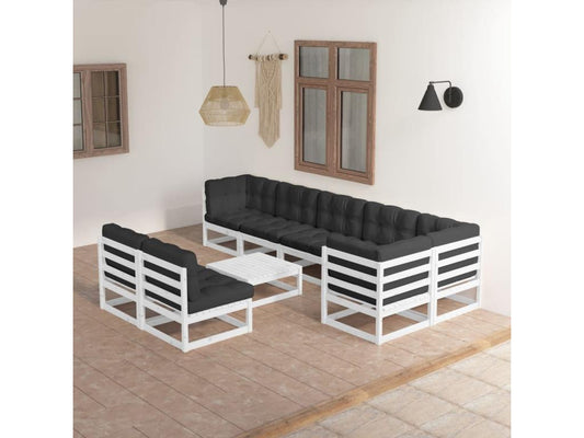 White Pine Wood Outdoor Furniture Set