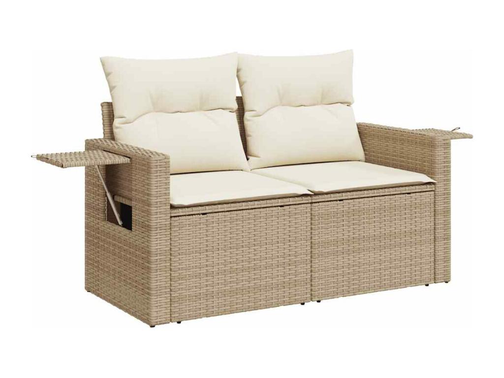 Beige Woven Resin Wicker Outdoor Furniture Set - dlz1766461720795