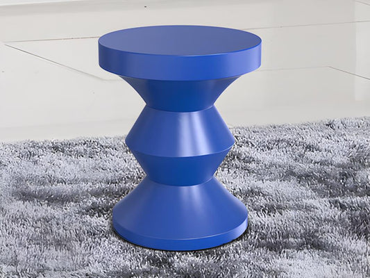 Blue Metal Side Table