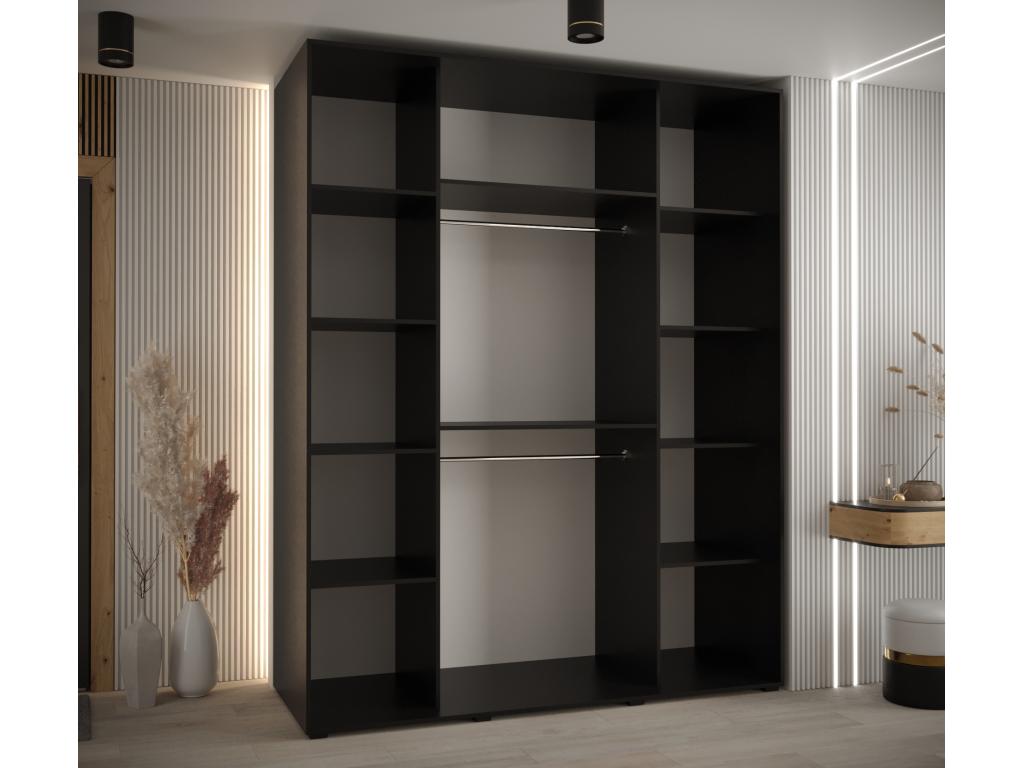 Black Wardrobe, 200 x 60 x 235.2 cm