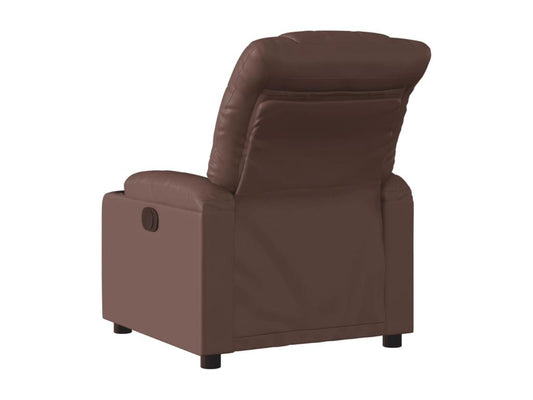 Brown Faux Leather Accent Chair - dlz1766461515176
