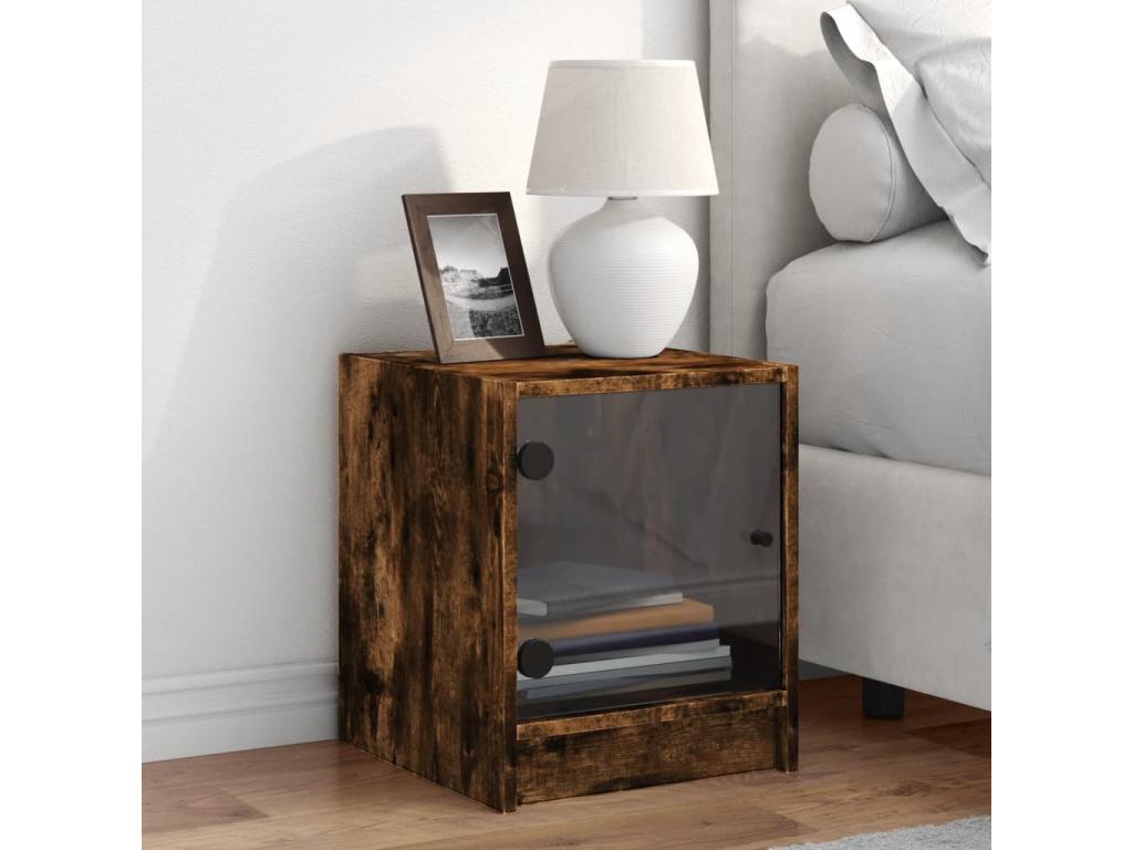 Natural Oak Wood Table, 35 x 37 x 42 cm