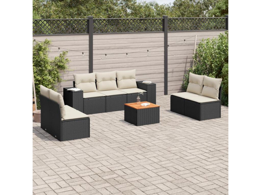 Black Woven Resin Wicker Outdoor Furniture Set - dlz1766461627943