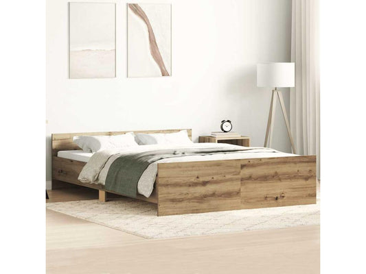 Brown Oak Wood Mattress, 135 x 190 cm