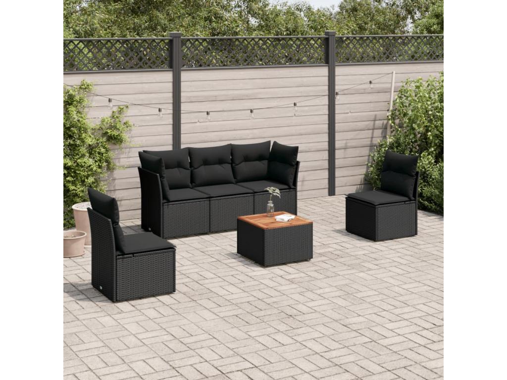 Black Woven Resin Wicker Outdoor Furniture Set - dlz1766461322176
