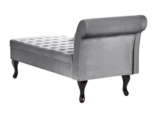 Gray Velvet Chaise Lounge