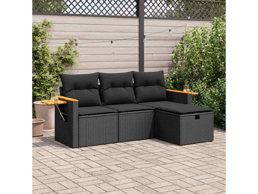Black Woven Resin Wicker Outdoor Furniture Set - dlz1766461272793