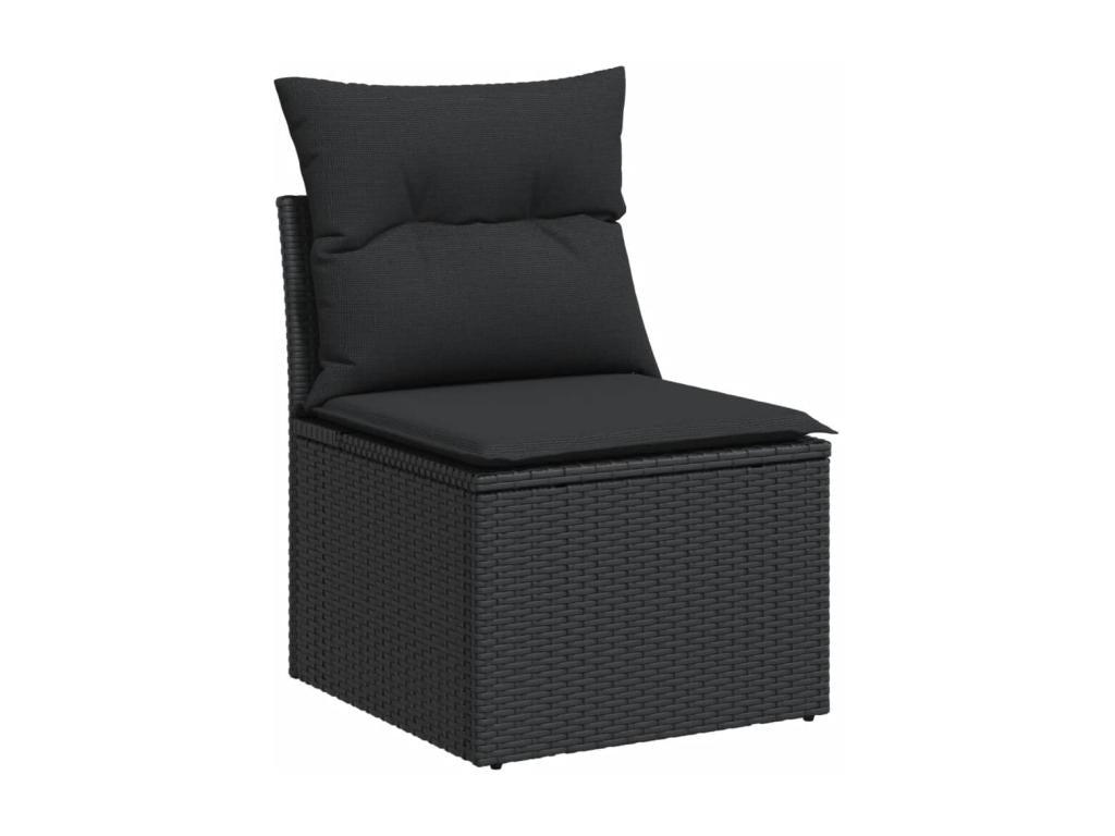 Black Woven Resin Wicker Outdoor Furniture Set - dlz1766461462751