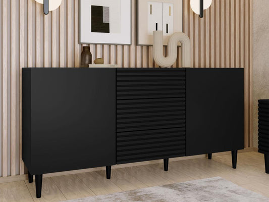 Black Dresser, 76 x 156 x 40 cm