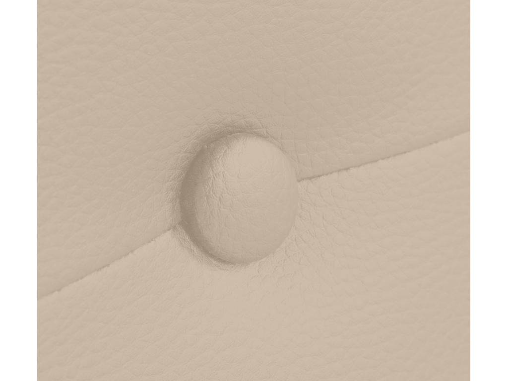 Beige Faux Leather Bed, 105 x 50 cm