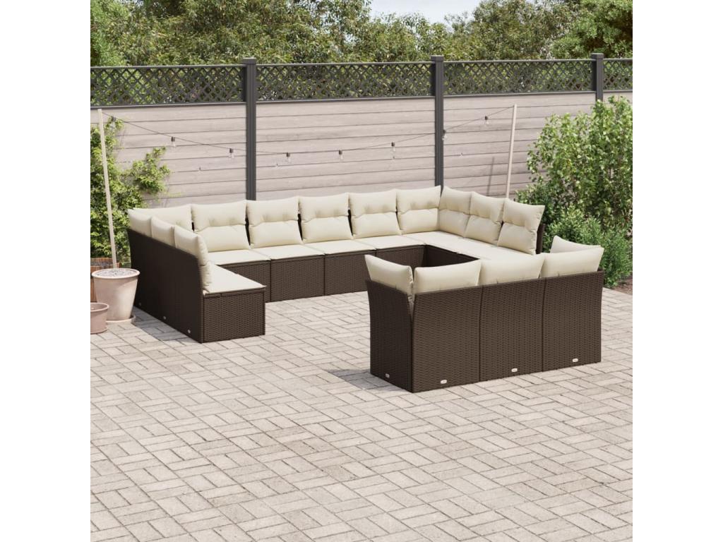 Brown Woven Resin Wicker Outdoor Furniture Set - dlz1766461732066