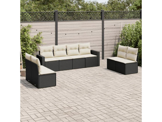 Black Woven Resin Wicker Outdoor Furniture Set - dlz1766461347002