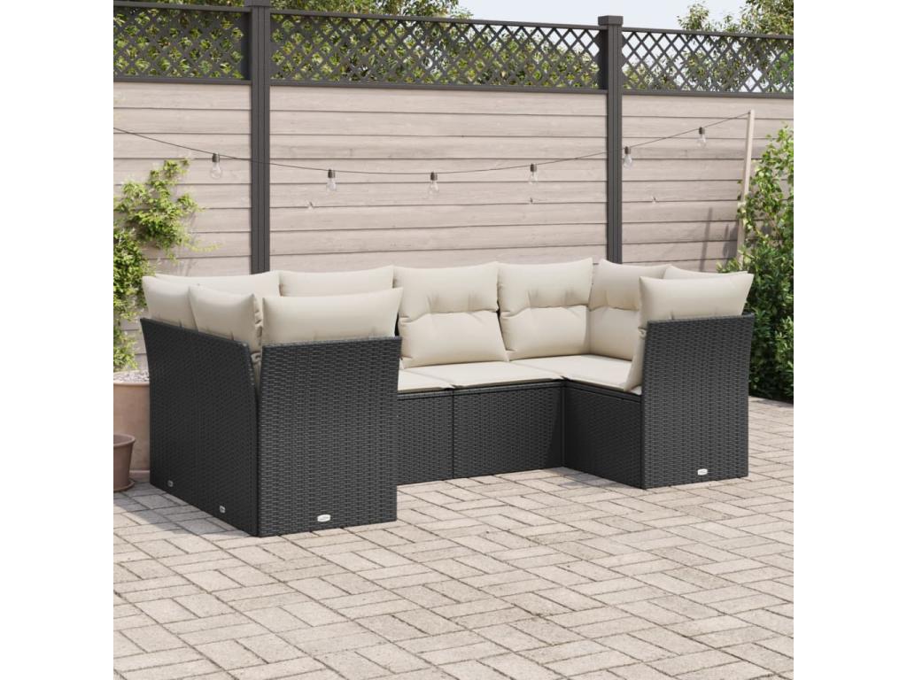 Black Woven Resin Wicker Outdoor Furniture Set - dlz1766461049738