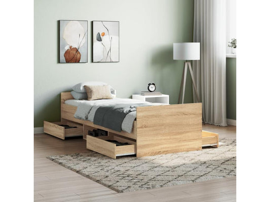 Brown Oak Wood Mattress, 75 x 190 cm