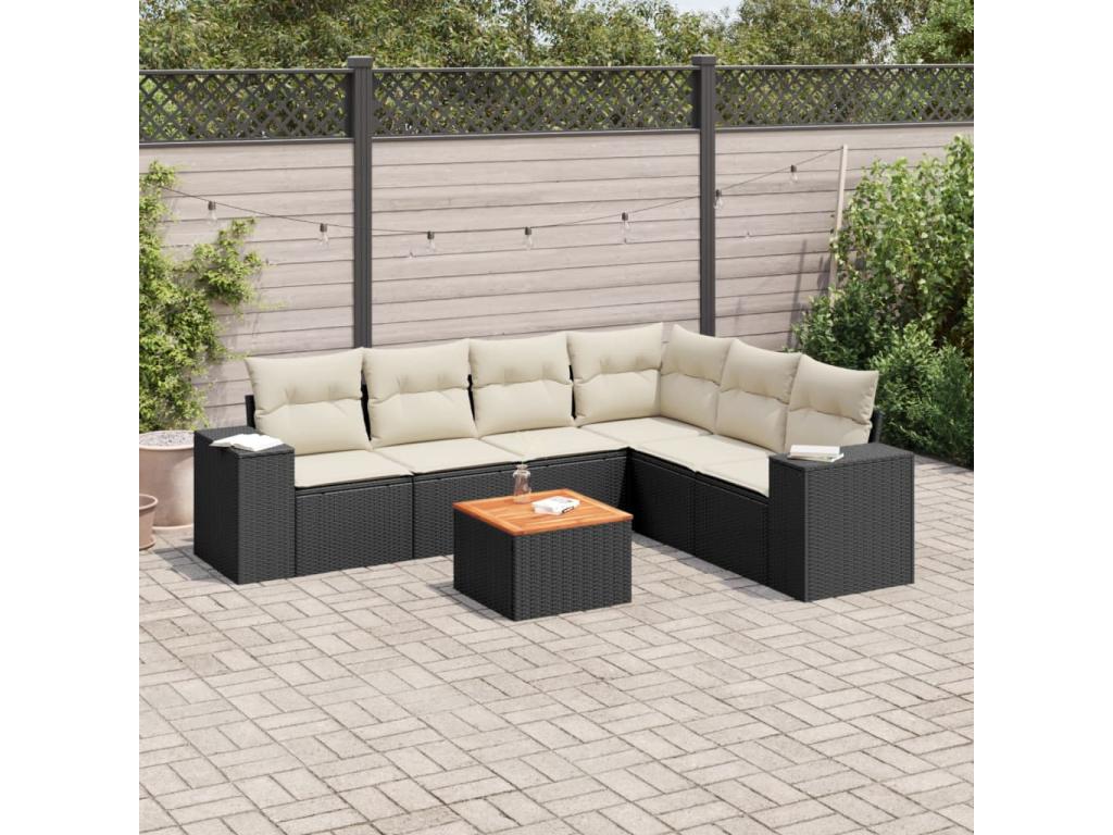 Black Woven Resin Wicker Outdoor Furniture Set - dlz1766461416056