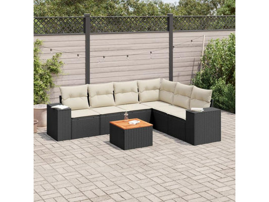 Black Woven Resin Wicker Outdoor Furniture Set - dlz1766461416056