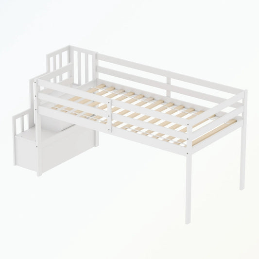 Loft bed with staircase,twin size