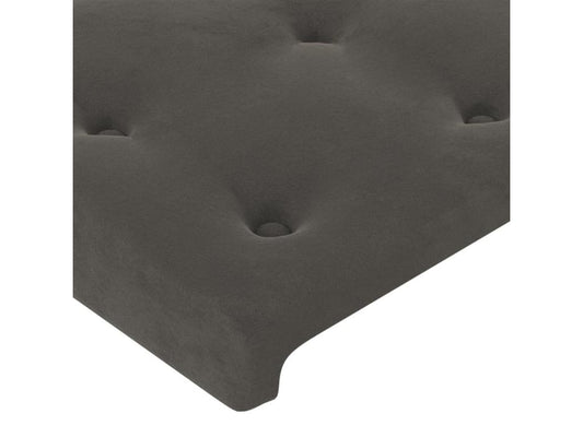 Gray Velvet Bed, 103 x 16 x 118 cm