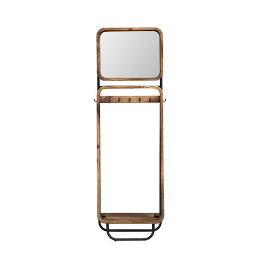 Arya Industrial Wood/ Metal Industrial Hall Tree