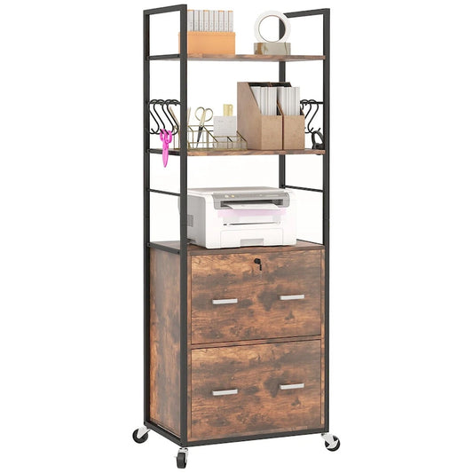 2 Drawer Mobile File Cabinet