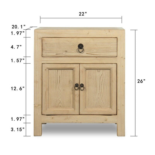 Nightstand with one drawer 22x20x26H