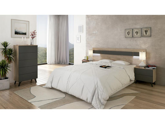 Anthracite Oak Wood Table