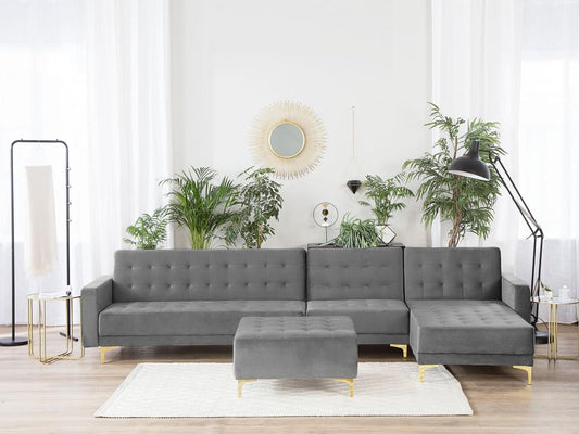 Gray Velvet Sofa Bed