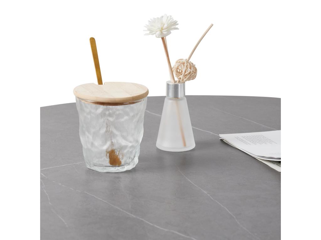 Gray Marble Coffee Table, 80 x 80 x 40 cm