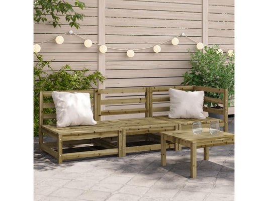 Brown Pine Wood Sofa