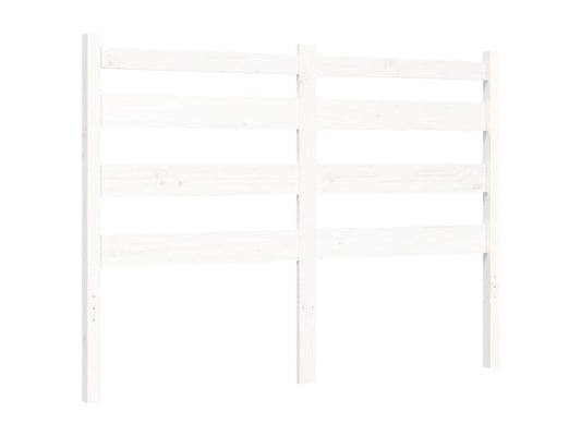 White Solid Wood Bed Frame, 140 x 200 cm