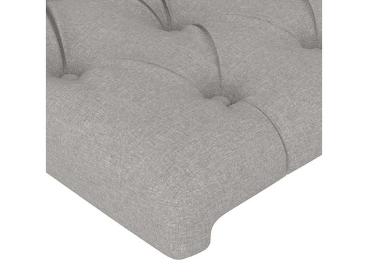 Gray Fabric Bed, 100 x 7 x 118 cm