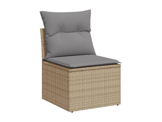 Beige Woven Resin Wicker Outdoor Furniture Set