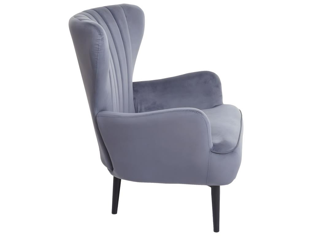 Gray Velvet Accent Chair