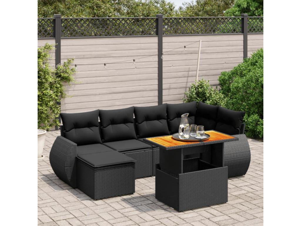 Black Woven Resin Wicker Outdoor Furniture Set - dlz1766461576665