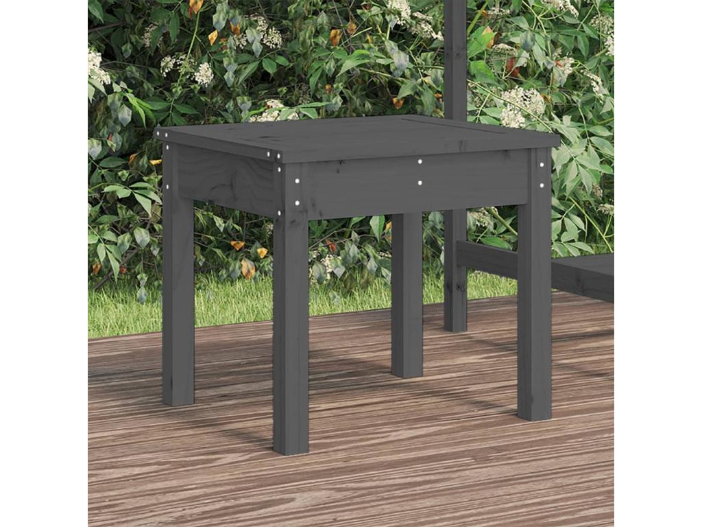 Gray Solid Wood Bench, 50 x 44 x 45 cm