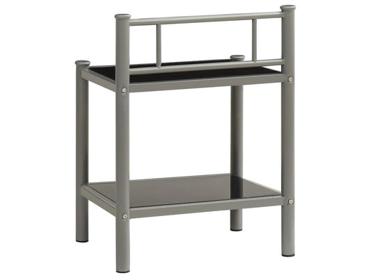 Gray Metal Table, 45 x 34.5 x 60.5 cm