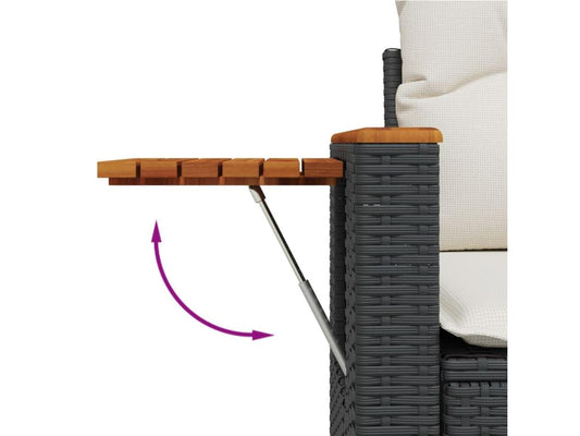 Black Woven Resin Wicker Outdoor Furniture Set - dlz1766461755673