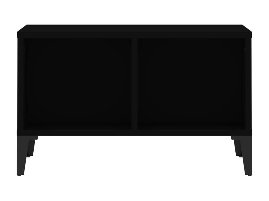 Black Engineered Wood Coffee Table, 60 x 50 x 36.5 cm