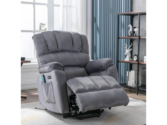 Gray Fabric Accent Chair - dlz1766461894351