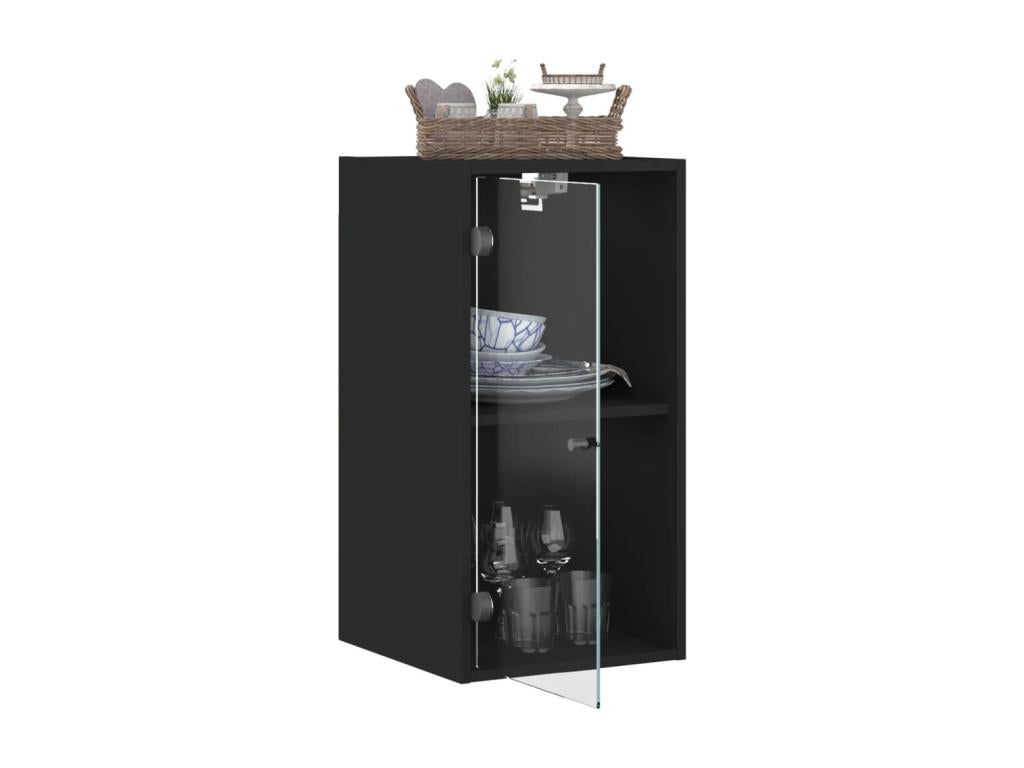 Black Glass Wardrobe, 35 x 37 x 68.5 cm