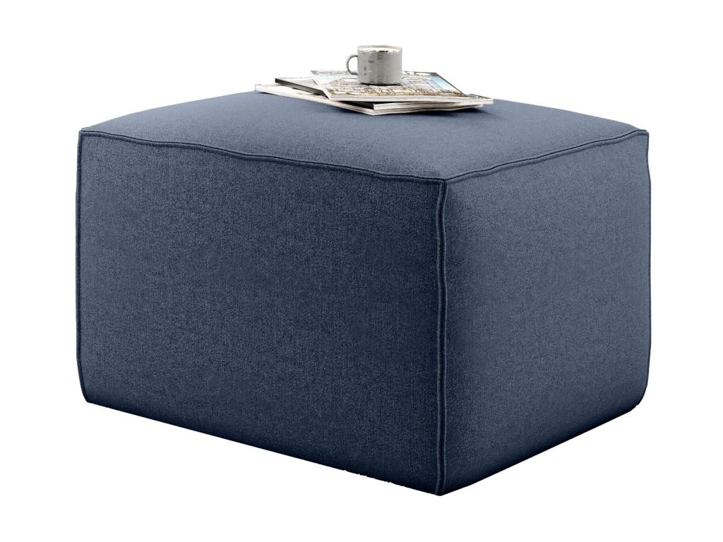Blue Fabric Ottoman