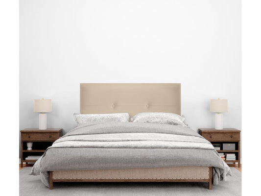 Beige Faux Leather Bed, 105 x 50 cm